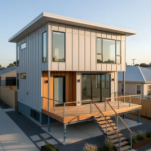 Cantilevered Terrace Steel Modernist