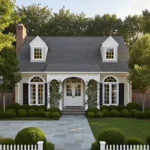 Symmetry Porch Colonial Cottage