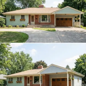 Blue Ranch Front Porch Makeover