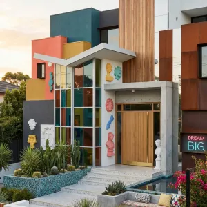 Neon Bust Arcade Villa