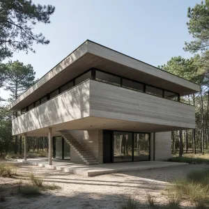 Pine Dune Overhang House