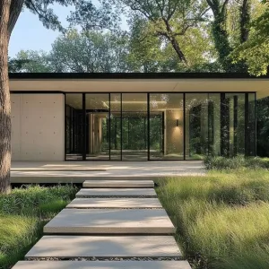 Glass Haven: A Minimalist Retreat