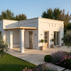 Sunlit Portico Minimalist Cottage