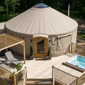 Circular Sanctuary With a Splash