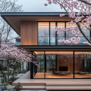 Preview of Cherry Blossom Chalet: Minimalist Harmony