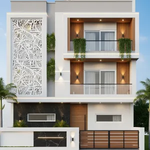 Geolace G+1 Courtyard Facade