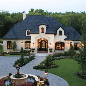 Eclectic Elegance on Pebbled Path