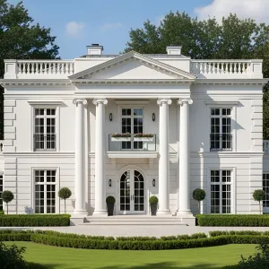 Pillars of Grace: A White Architectural Dream