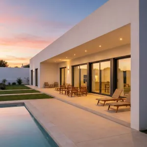 Sunset Poolside Minimalist Villa