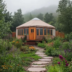 Yurts Surrounded By Permaculture Landscapes