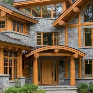 Rustic Retreat with a Stone Twist
