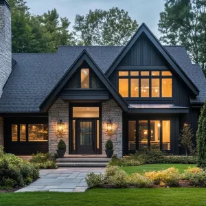 A Gabled Symphony in Evening Light
