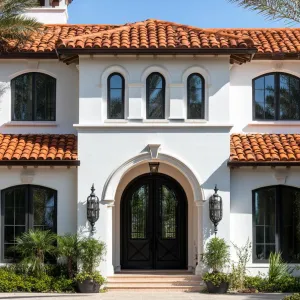 Red Barrel Roof Tiles With Decorative Finials