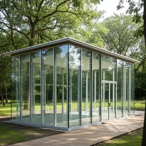 Glass Pavilion Amidst Nature