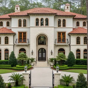 Mediterranean Dream House with Red Tile Roofs