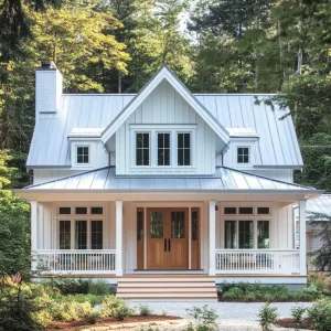Crisp Gabled Retreat Amidst Pines