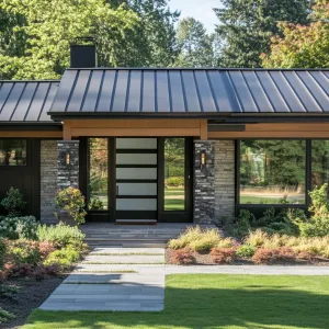 Rancher Delight with Sleek Facade and Forest Views