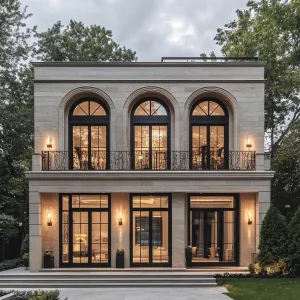 Modern Neoclassical Chateau Under the Stars
