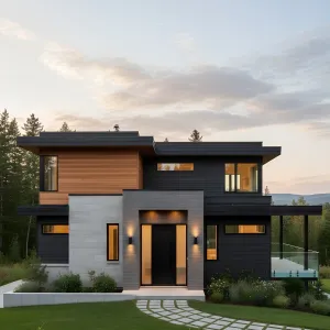 Timber Shadow Layered Residence