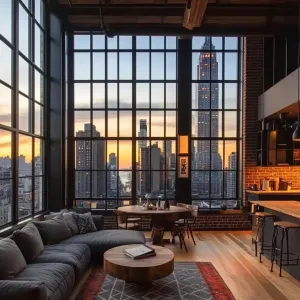 Modern Loft with Full Wall Windows