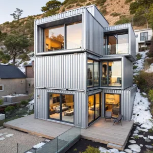 Stacked Steel Splendor: A Boxy Delight