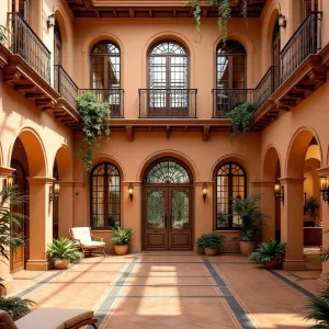 Sunlit Serenity: A Courtyard Delight