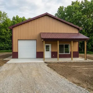 Cedar Ridge Barn With Porch Bay