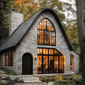 Preview of Charming Stone Cottage with Arched Elegance