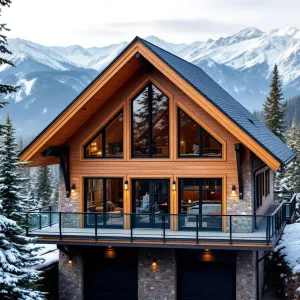 A-Frame Delight: Chalet Among Snowy Peaks