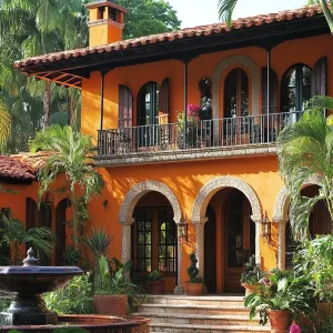 Sun-Kissed Arches Amidst Palms