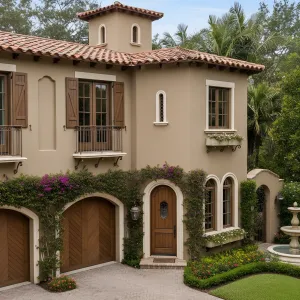 Bougainvillea-Draped Tuscan Mews