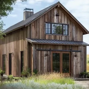 Reclaimed Wood Slatted Facade