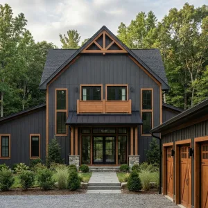 Forest Edge Barndominium With Timber Trim