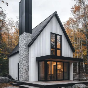 Modern Minimalist Escape Among Autumn Leaves