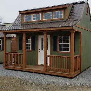 Forest Green Sanctuary With Quaint Porch
