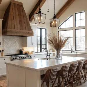 Open-concept Kitchen With Farmhouse Sink