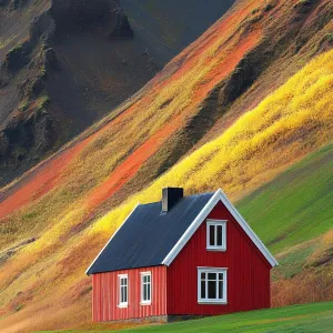 Ruby Cabin on a Rainbow Slope