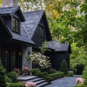 Charming Black Cottage Bound by Nature