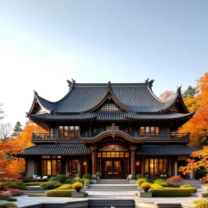Elegant Bamboo Palace with Autumn Flair
