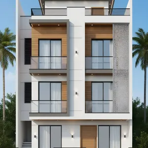 Lattice Glow Modern Streetfront