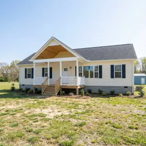 Fresh Porch Gable Country Starter Home