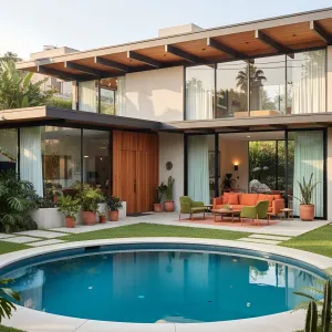 Mid-Century Haven with a Splash