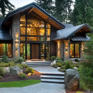 Preview of Rustic Retreat with a Glassy Surprise