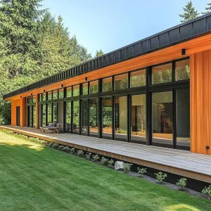 Striking Symphony in Timber and Glass