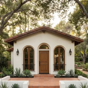 Terracotta Pathway Woodland Spanish Cottage