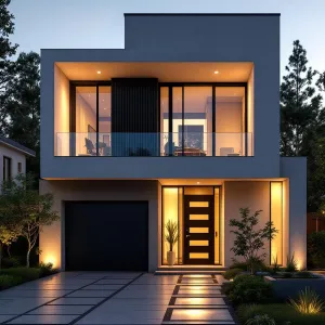 Modern Cube with Glowing Allure