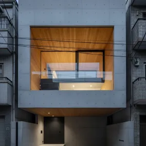 Warm Niche In Concrete Frame