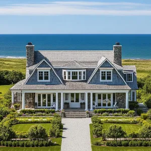 Gabled Grandeur with Oceanic Vistas