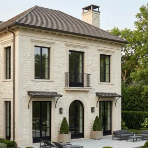Refined Courtyard French Garden Residence