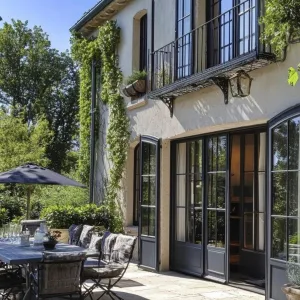 French Doors Opening to Spacious Terraces